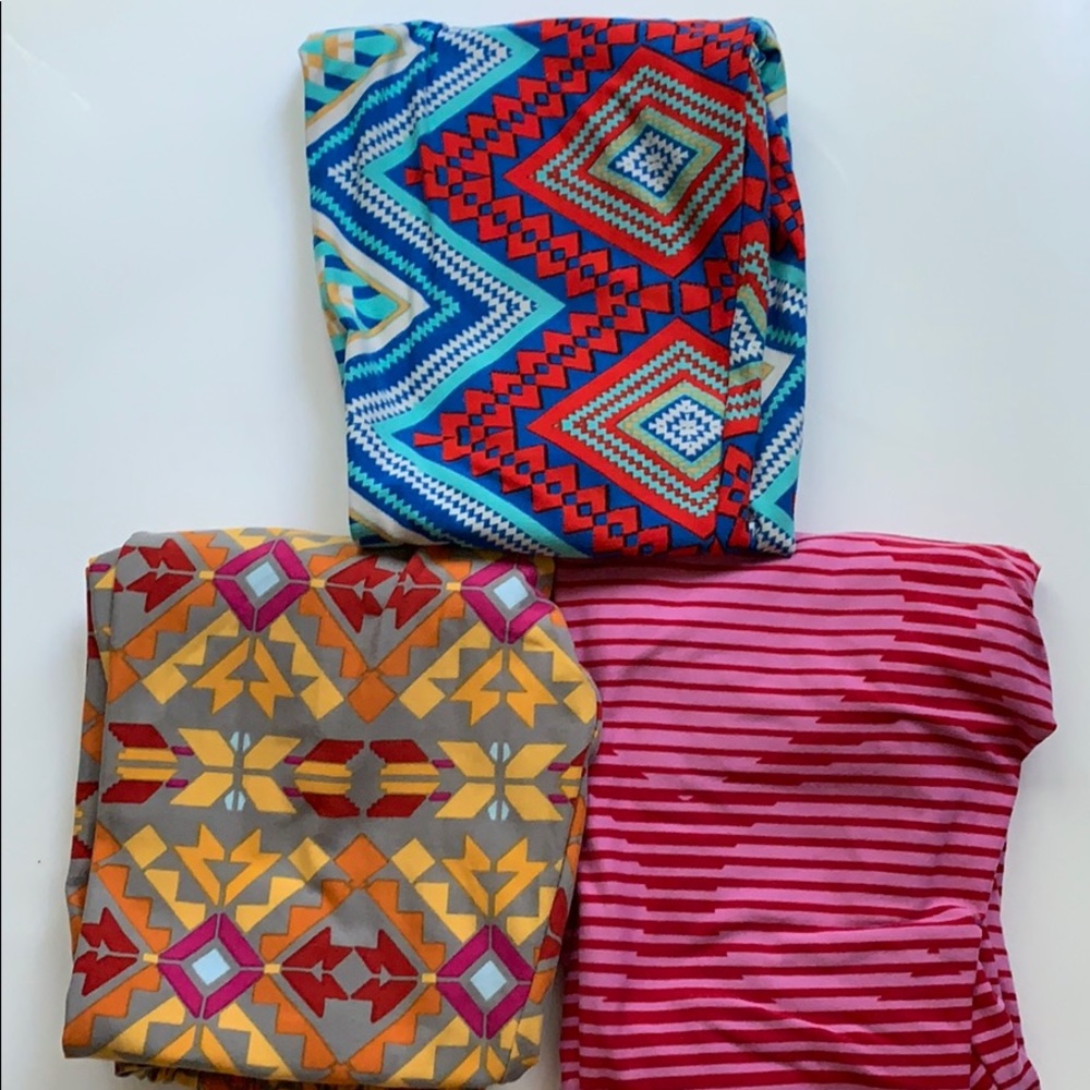 3 Original LuLaRoe leggings- elastic waistband!